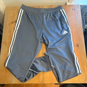 Adidas Charcoal Joggers with White Stripes